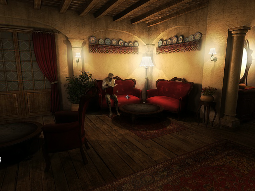 Dracula 3: The Path of the Dragon (Windows) screenshot: The Inn's Parlor