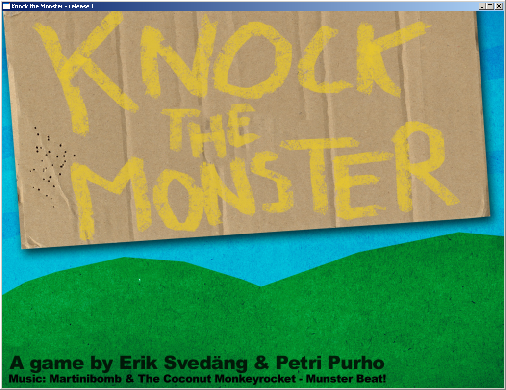 Knock the Monster (Windows) screenshot: Title screen