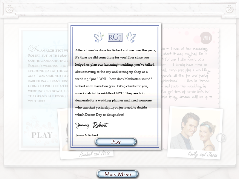 Dream Day Wedding: Married in Manhattan (Windows) screenshot: Introduction