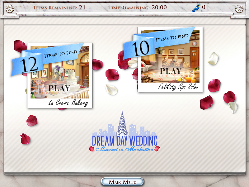 Dream Day Wedding: Married in Manhattan (Windows) screenshot: Locations album