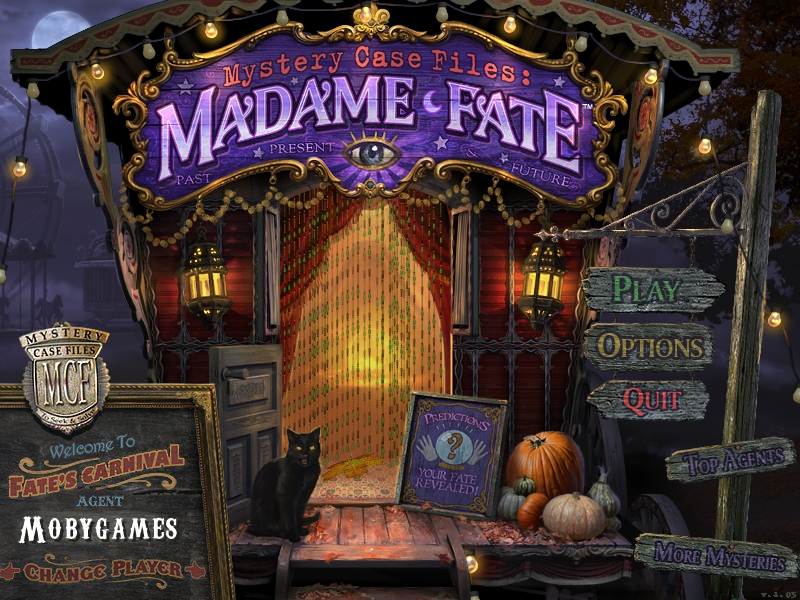 Mystery Case Files: Madame Fate (Windows) screenshot: Main menu