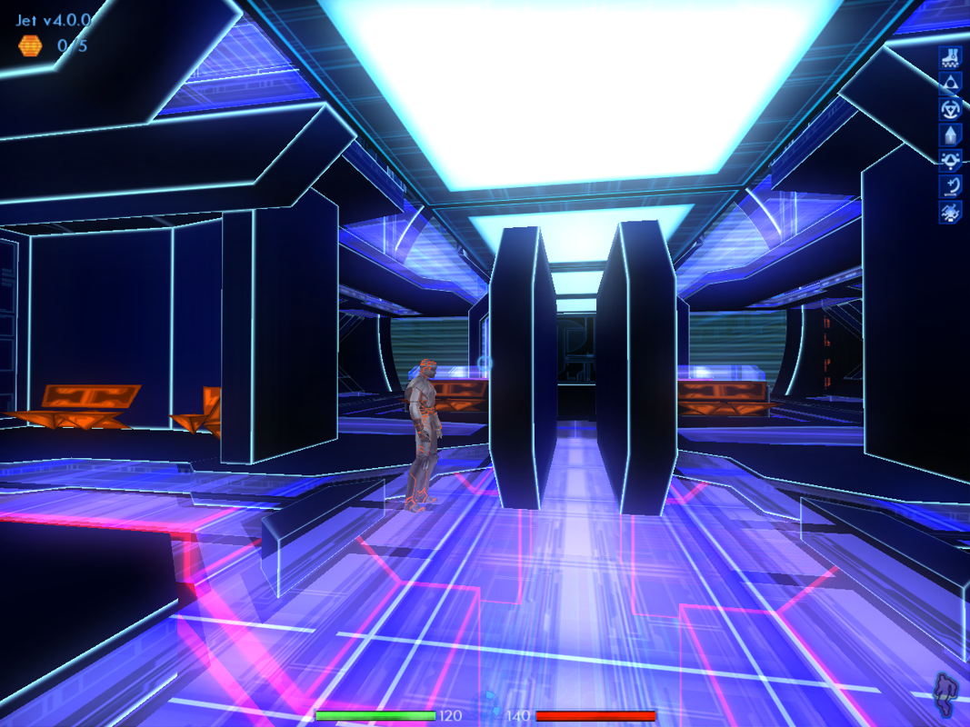 Tron 2.0 (Windows) screenshot: The game is more than five years old and still looks amazing even today.