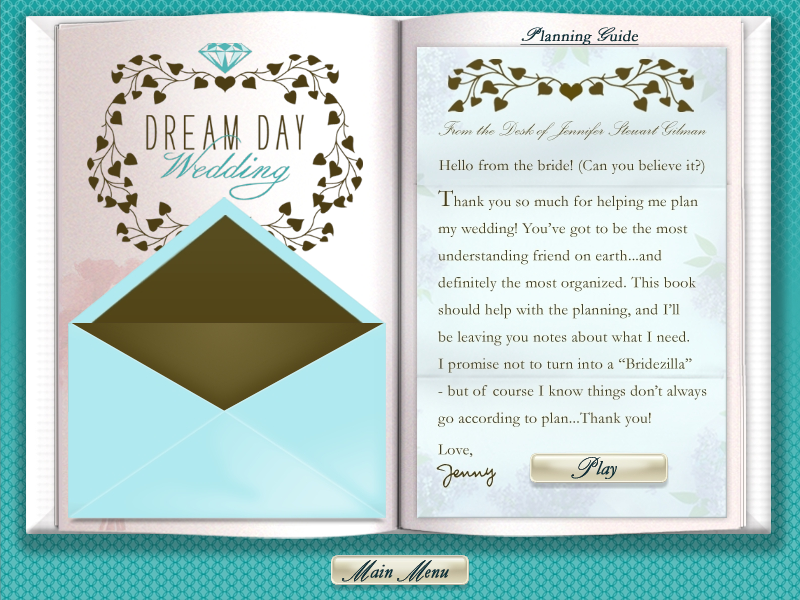 Dream Day Wedding (Windows) screenshot: Introduction