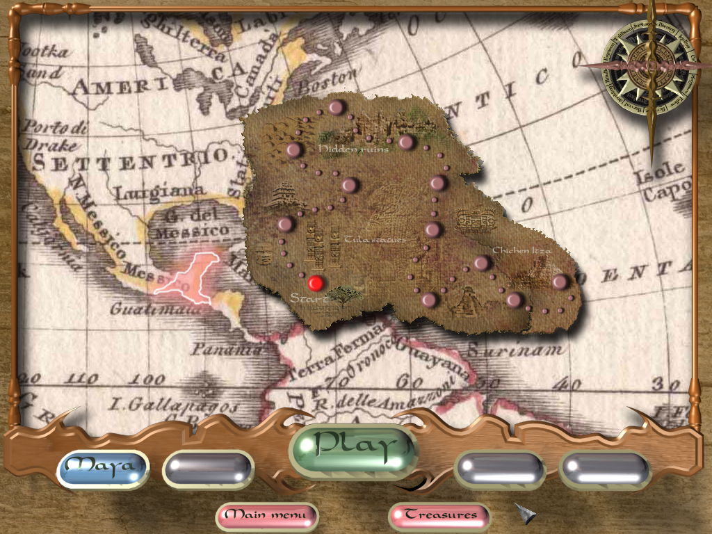 Cryptex of Time (Windows) screenshot: Mayan map