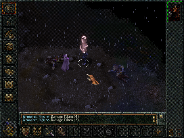 Baldur's Gate (Windows) screenshot: This momentous act of sacrifice changes the course of our hero's life
