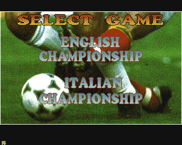 Soccer Team Manager (Amiga) screenshot: Select game