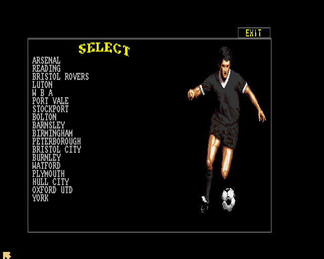 Soccer Team Manager (Amiga) screenshot: Market Selections