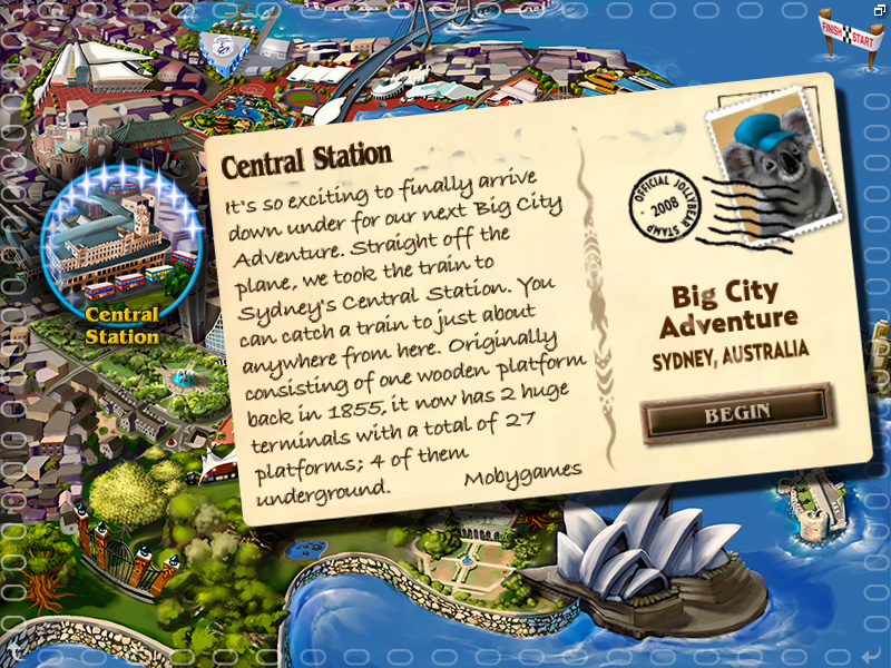 Big City Adventure: Sydney, Australia (Windows) screenshot: Central station introduction