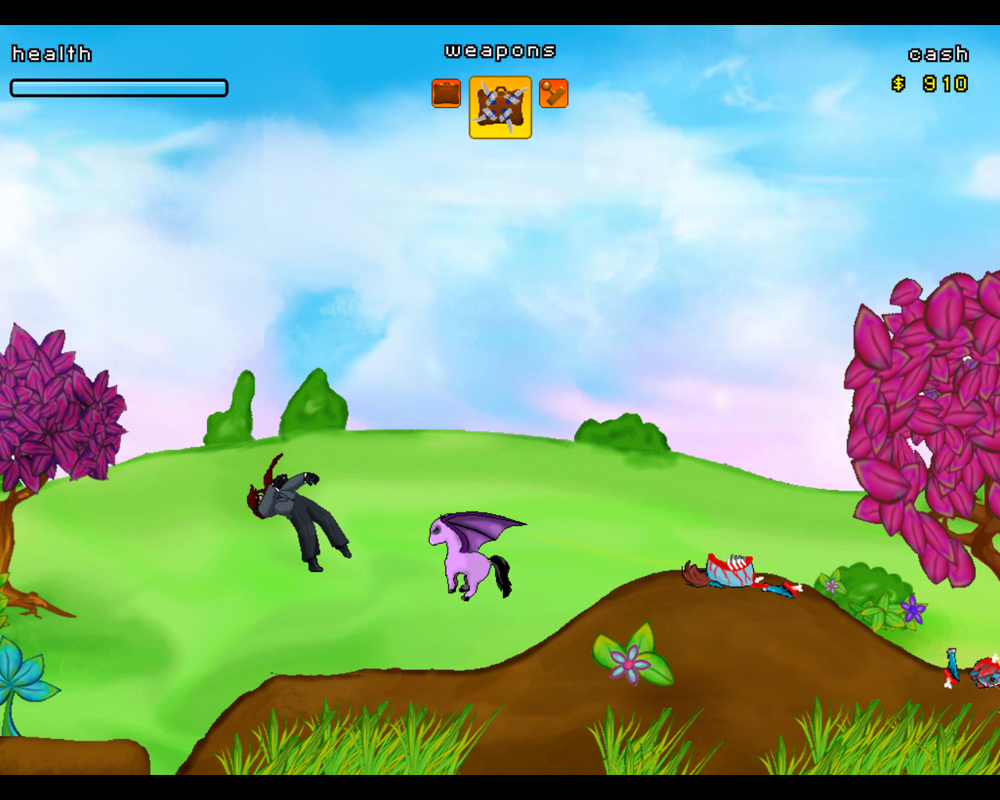 Assault on Planet Equidon (Windows) screenshot: The Pegasus Pony killed me.