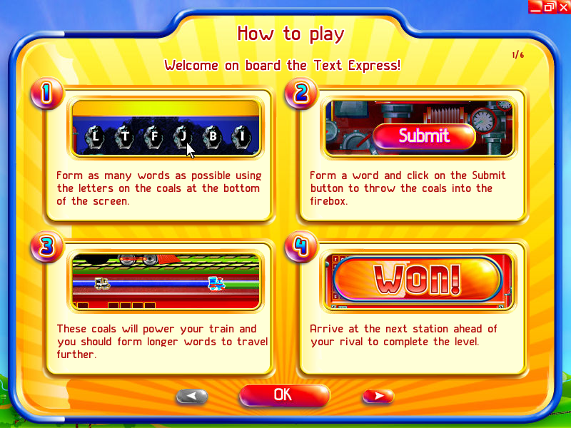 Text Express 2 (Windows) screenshot: How to play