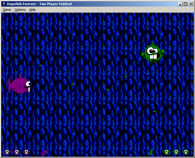 Dopefish Forever! (Windows 3.x) screenshot: The burp!