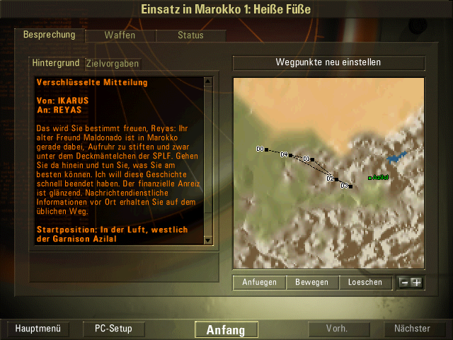 F-16 Aggressor (Windows) screenshot: Mission briefing