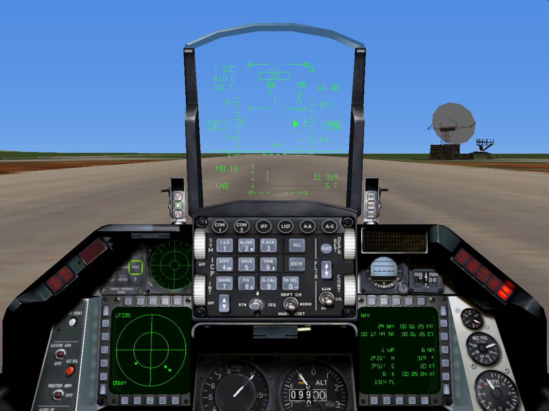 F-16 Aggressor (Windows) screenshot: Taking off.