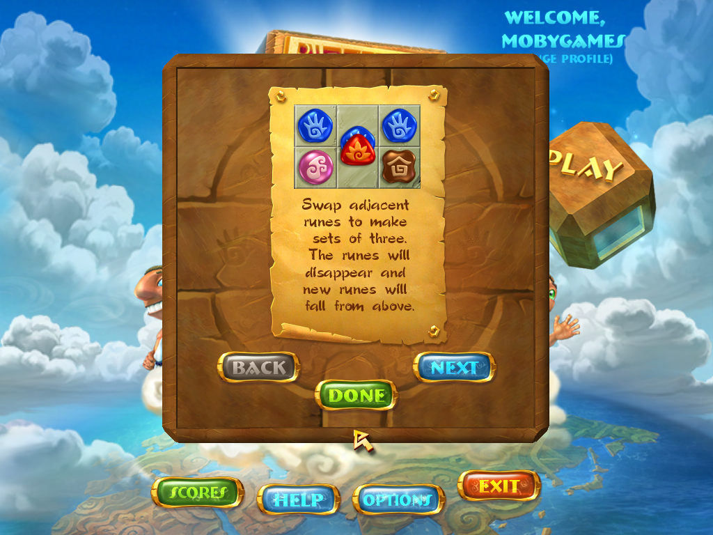 7 Wonders: Treasures of Seven (Windows) screenshot: Instructions