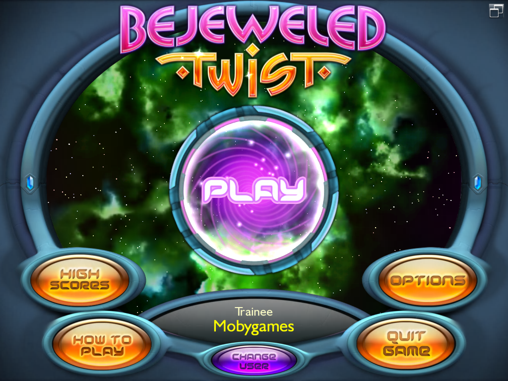 Bejeweled: Twist (Windows) screenshot: Main menu