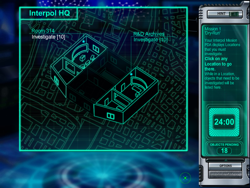 Interpol 2: Most Wanted (Windows) screenshot: Interpol HQ