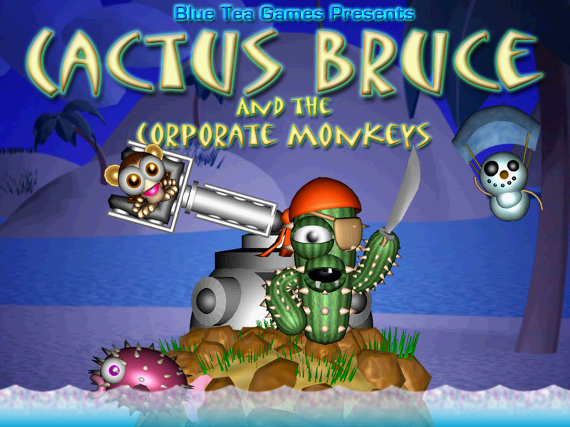 Cactus Bruce and the Corporate Monkeys (Windows) screenshot: Title screen
