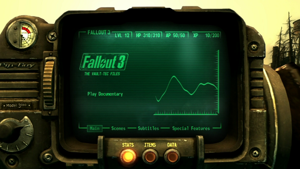 Fallout 3 (Collector's Edition) (Windows) screenshot: Bonus DVD main menu