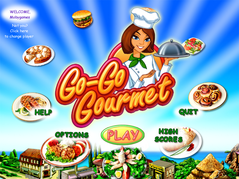 Go-Go Gourmet (Windows) screenshot: Main menu