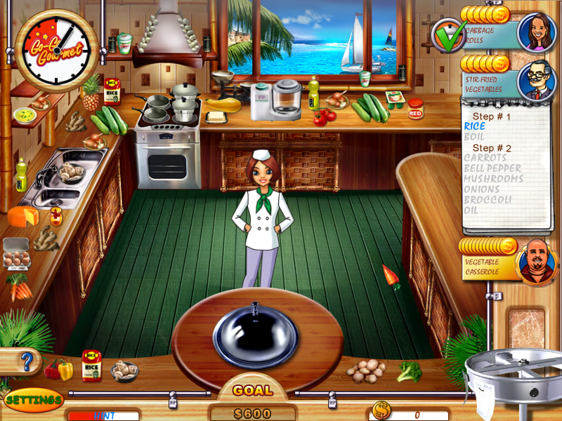 Go-Go Gourmet (Windows) screenshot: Kumar's kitchen