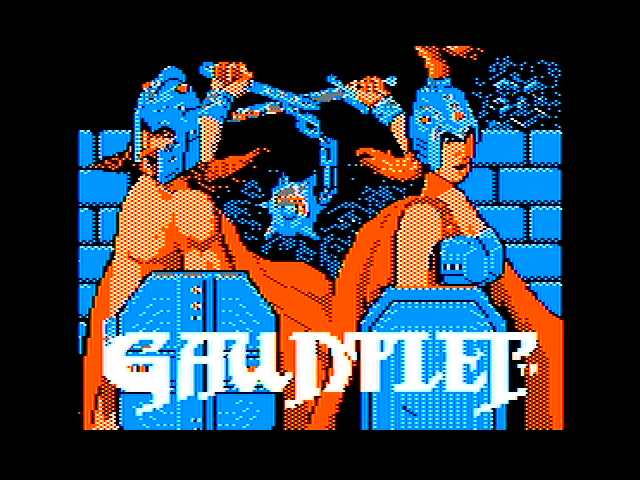 Gauntlet (Apple II) screenshot: Title screen