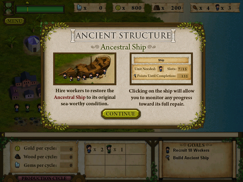 Forgotten Lands: First Colony (Windows) screenshot: Ancient structure
