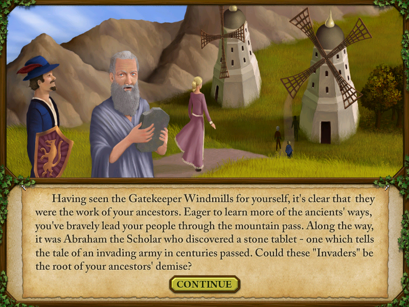 Forgotten Lands: First Colony (Windows) screenshot: Stone tablet