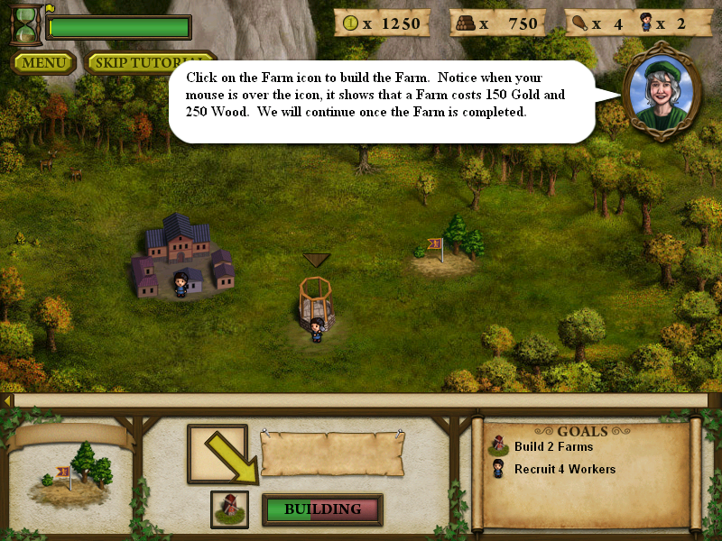 Forgotten Lands: First Colony (Windows) screenshot: Farm building