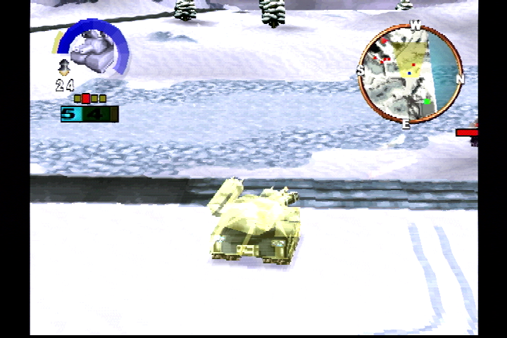 WarGames: DEFCON 1 (PlayStation) screenshot: Fighting in the snow.