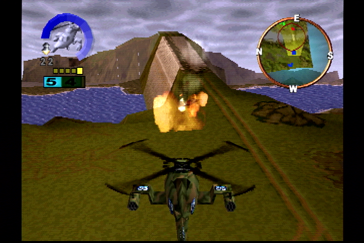 WarGames: DEFCON 1 (PlayStation) screenshot: In a gunship