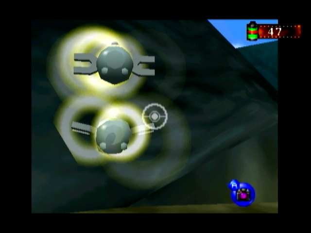 Pokémon Snap (Wii) screenshot: Magnemites defy photography.