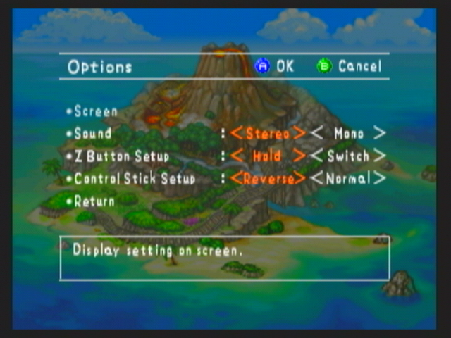 Pokémon Snap (Wii) screenshot: Options
