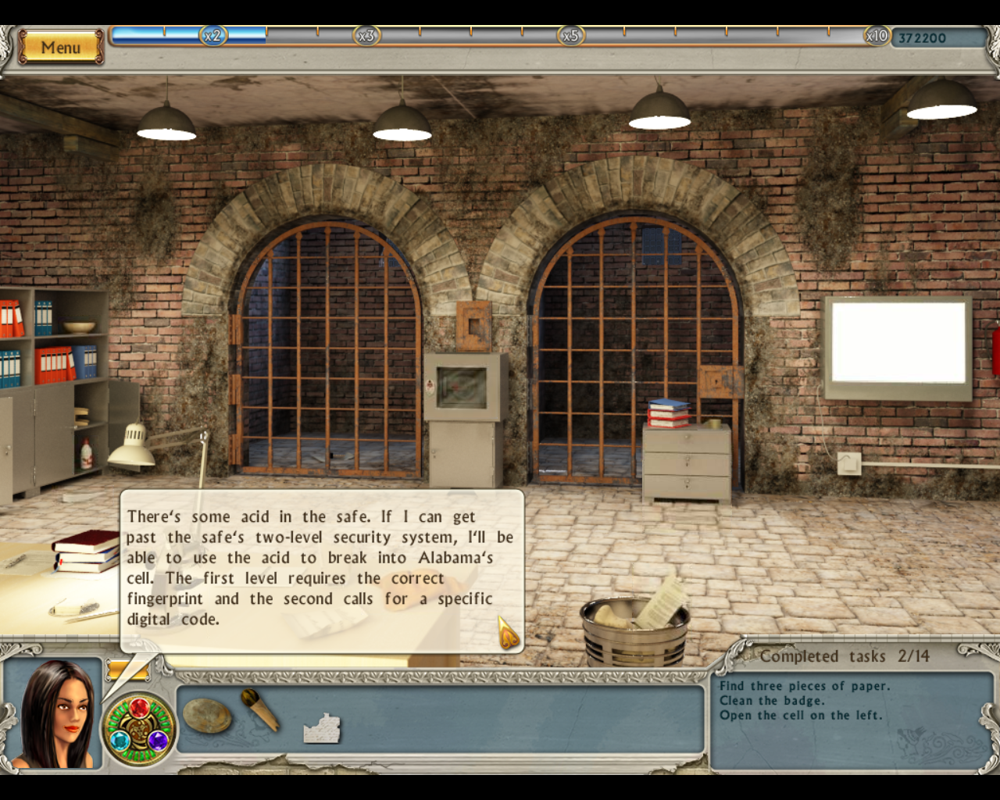 Alabama Smith in Escape from Pompeii (Windows) screenshot: Prison cells in the future