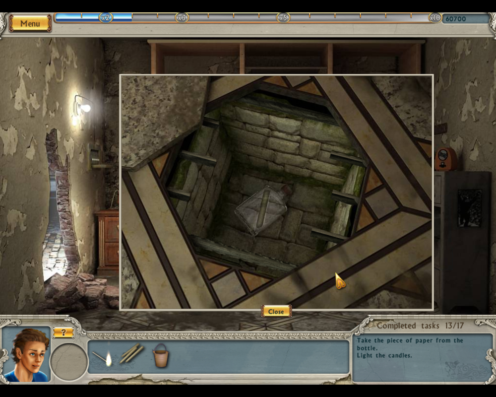 Alabama Smith in Escape from Pompeii (Windows) screenshot: Pit