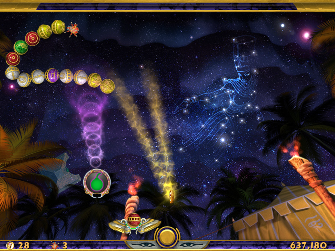 Luxor: Quest for the Afterlife (Windows) screenshot: Color bomb