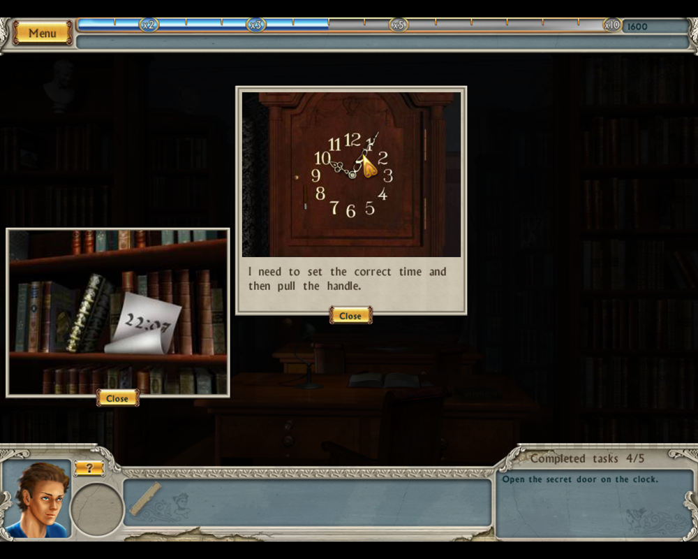 Alabama Smith in Escape from Pompeii (Windows) screenshot: Clock