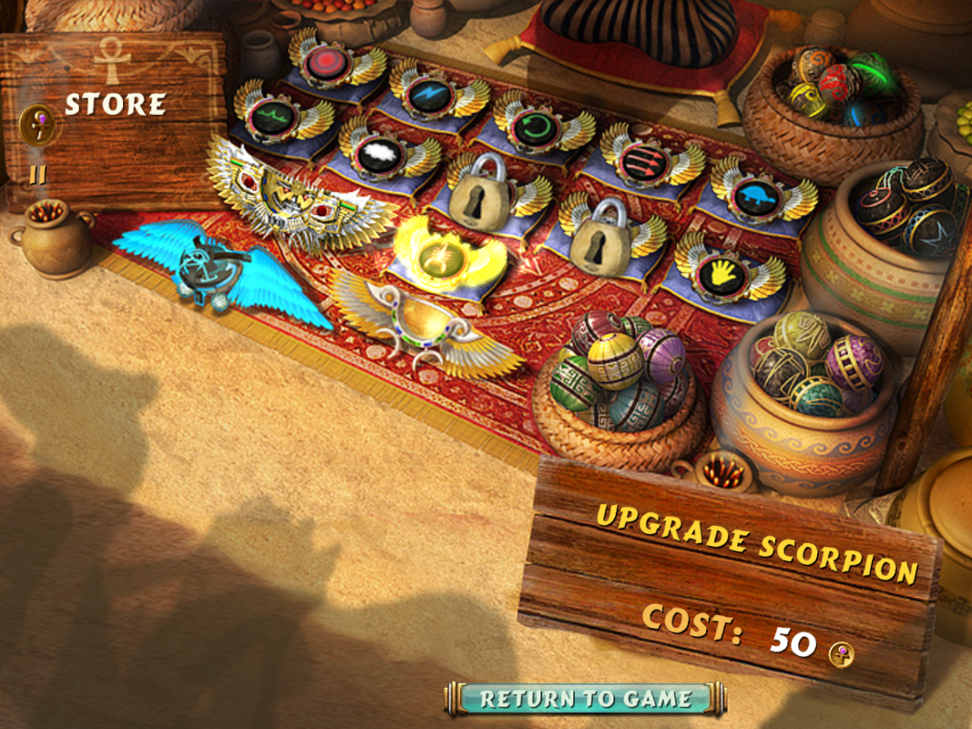 Luxor: Quest for the Afterlife (Windows) screenshot: Store