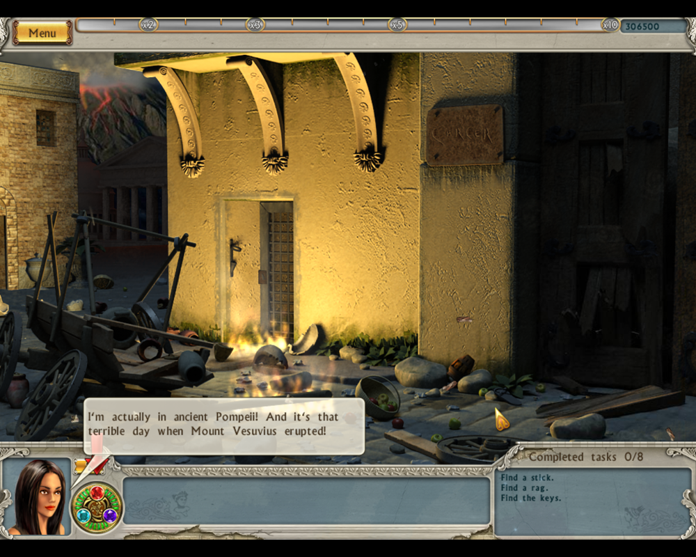 Alabama Smith in Escape from Pompeii (Windows) screenshot: Ancient Pompeii