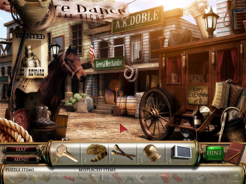 Mortimer Beckett and the Time Paradox (Windows) screenshot: Wild west