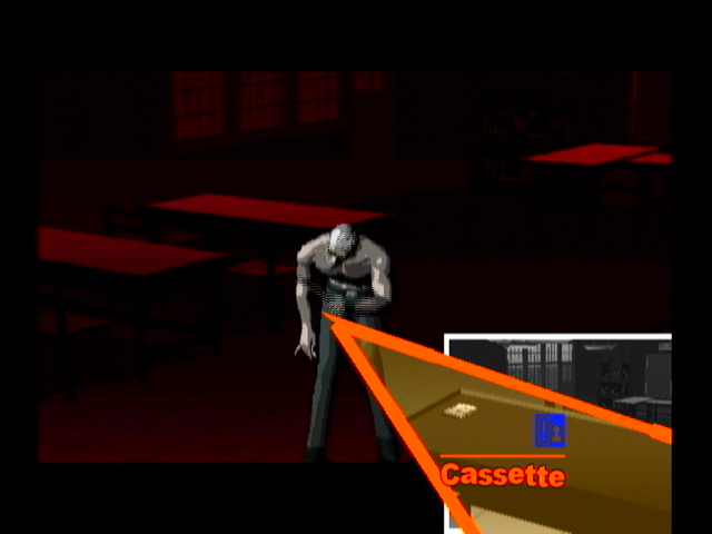 Killer7 (GameCube) screenshot: Kevin is an old-school kind of guy.