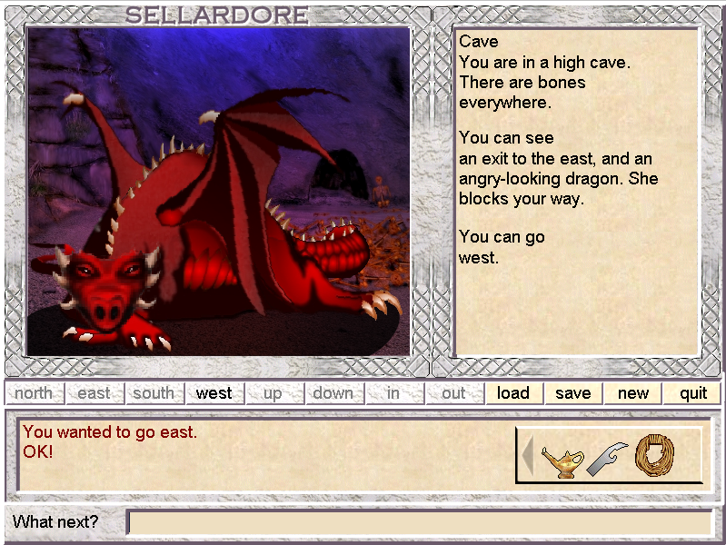 Sellardore Tales (Windows) screenshot: I don't think my can opener will do me much good here... or will it?