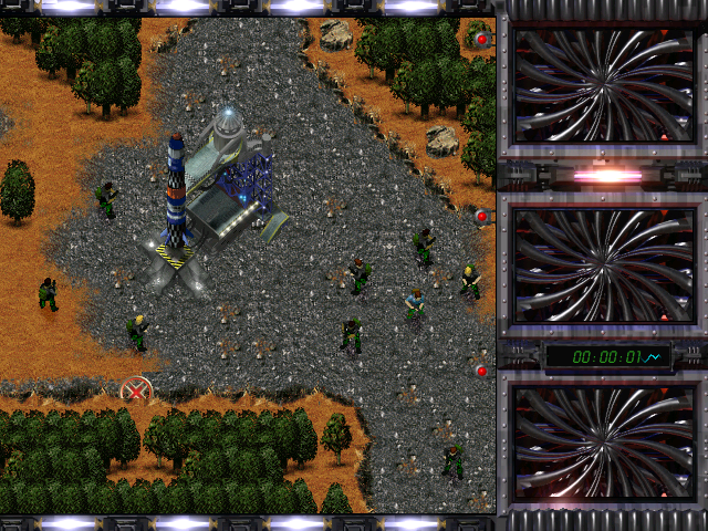 Conquest Earth: "First Encounter" (DOS) screenshot: Beginning of mission 1