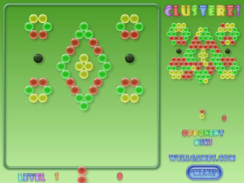 Clusterz! (Browser) screenshot: Starting a game.