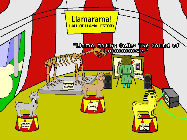 Jessica Plunkenstein and the Düsseldorf Conspiracy (Windows) screenshot: The llama museum