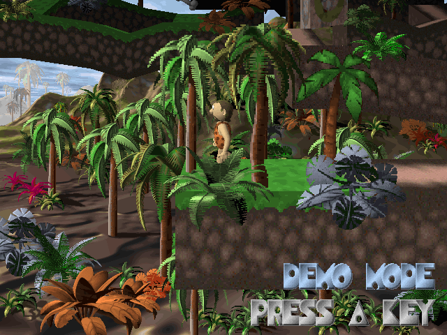 3D Caveman Rocks (Windows) screenshot: Demo mode