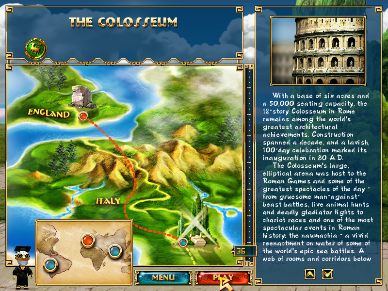 7 Wonders II (Windows) screenshot: Colosseum introduction