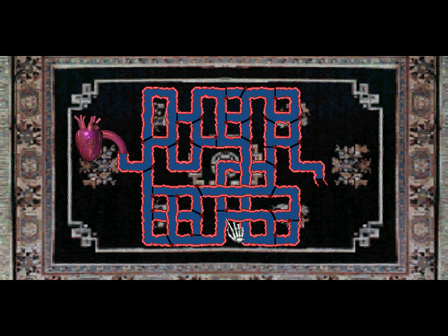 The 7th Guest (DOS) screenshot: Heart puzzle