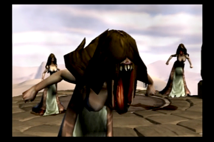 God of War (PlayStation 2) screenshot: How's that for a mouth?