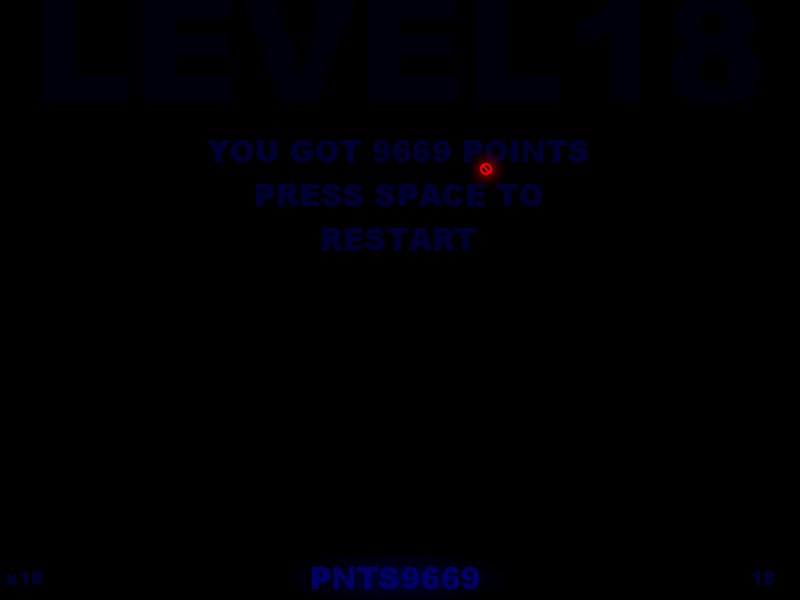 darkRun (Windows) screenshot: Game over and total points