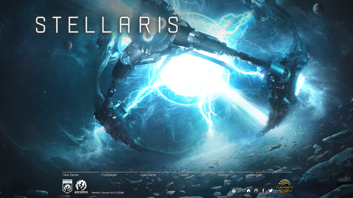 Stellaris (Windows) screenshot: Main menu